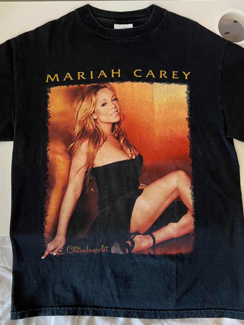 Mariah Carey Charmbracelet World Tour 2003 Unisex Shirt Black Size M